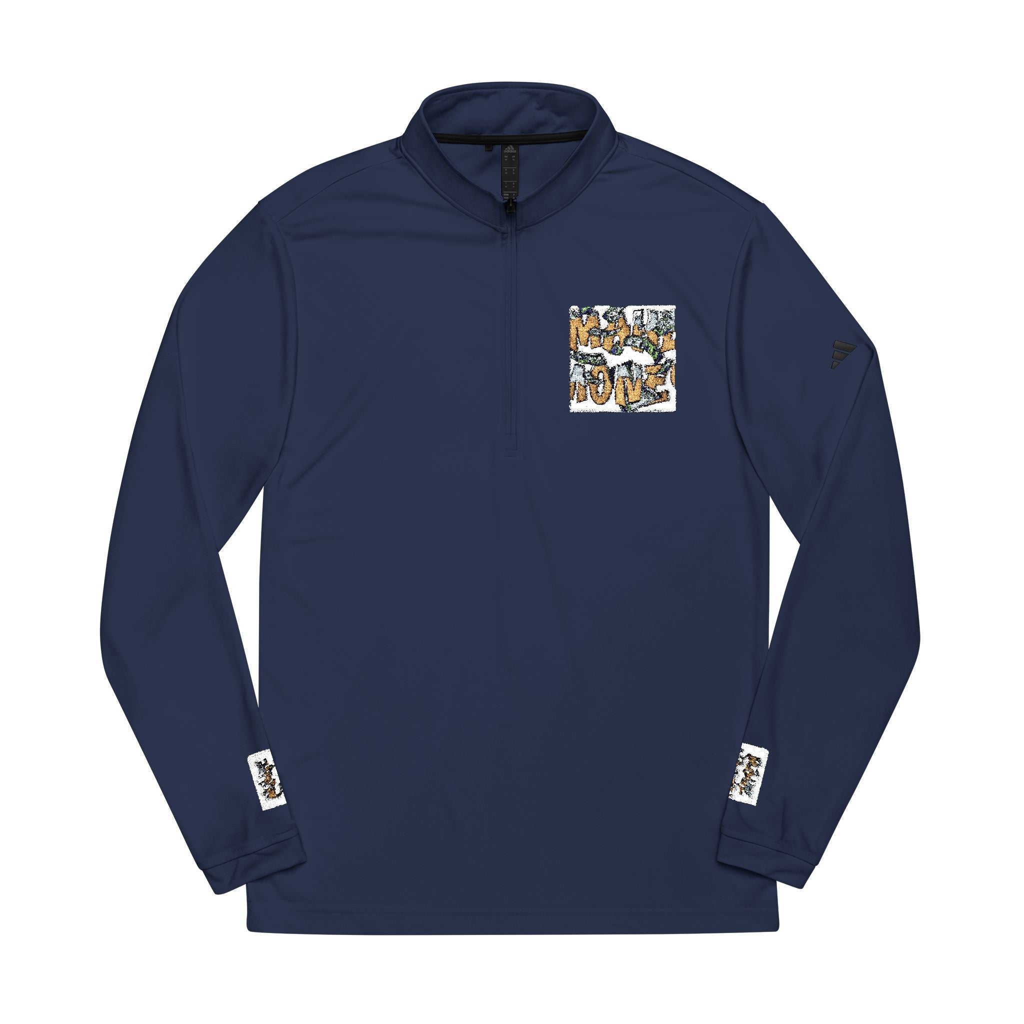 adidas® Embroidered Quarter-Zip Pullover - Stylish Comfort for Active Lifestyles