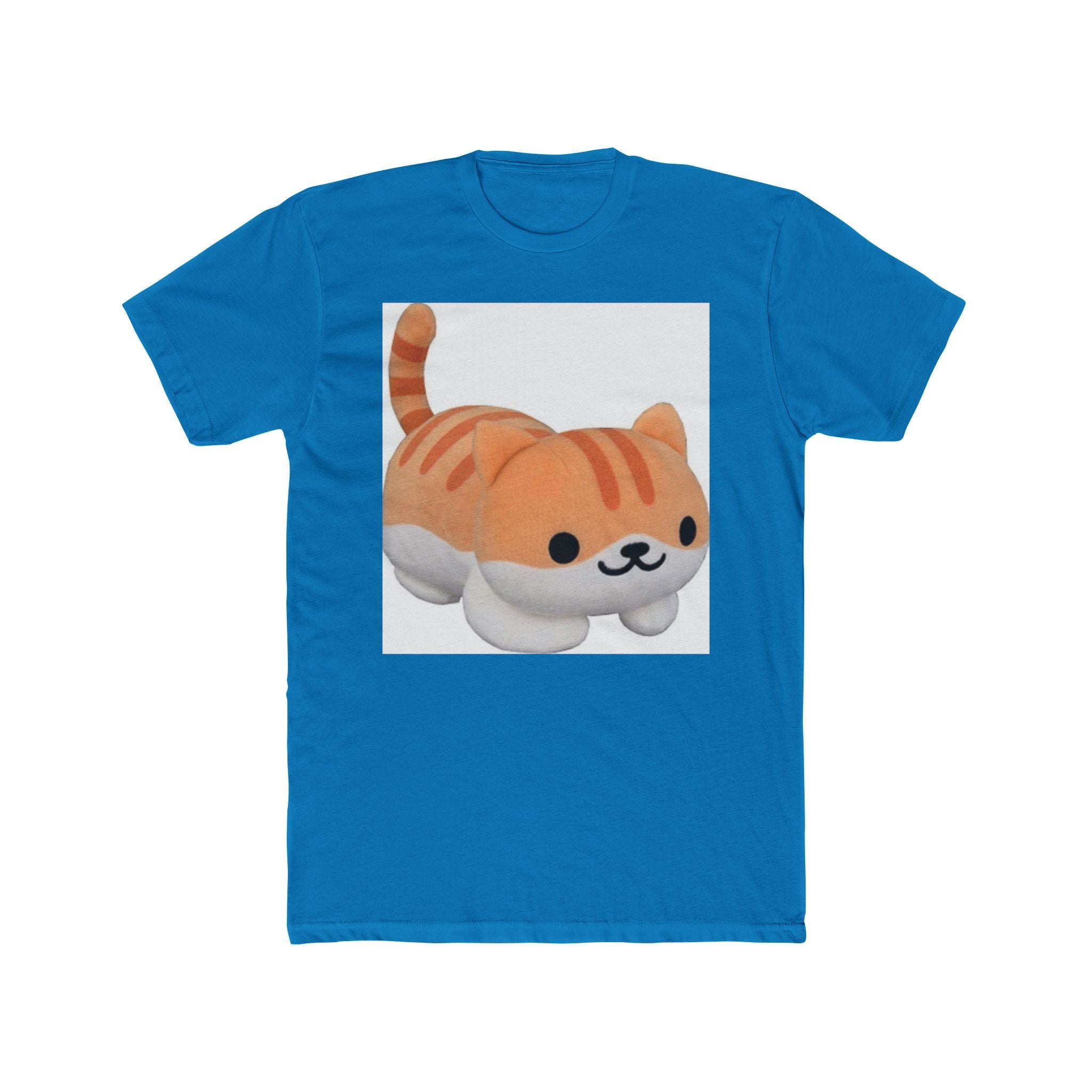 Cute Cat Plush Unisex Cotton Crew Tee