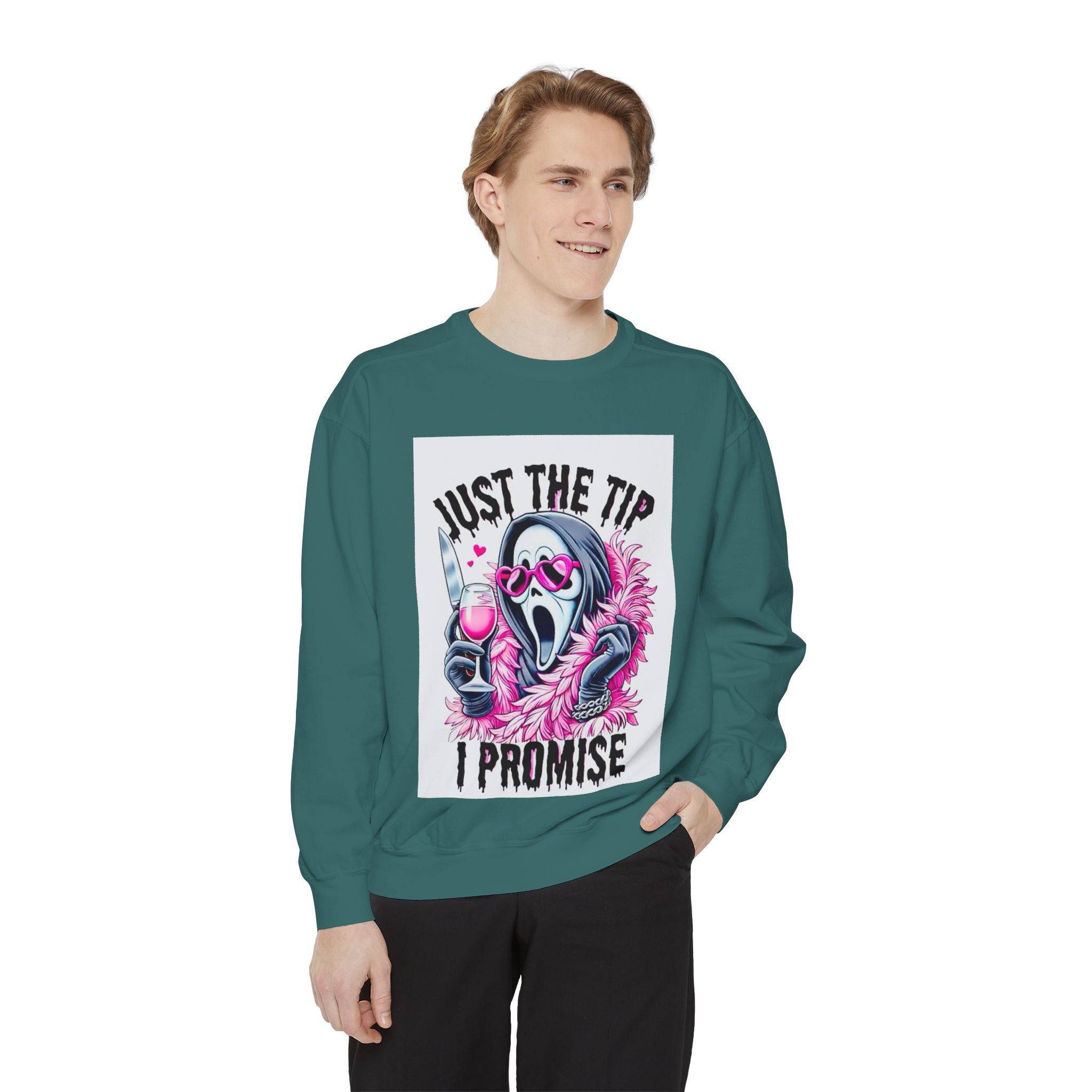 Funny Unisex Sweatshirt - "Just the Tip I Promise"