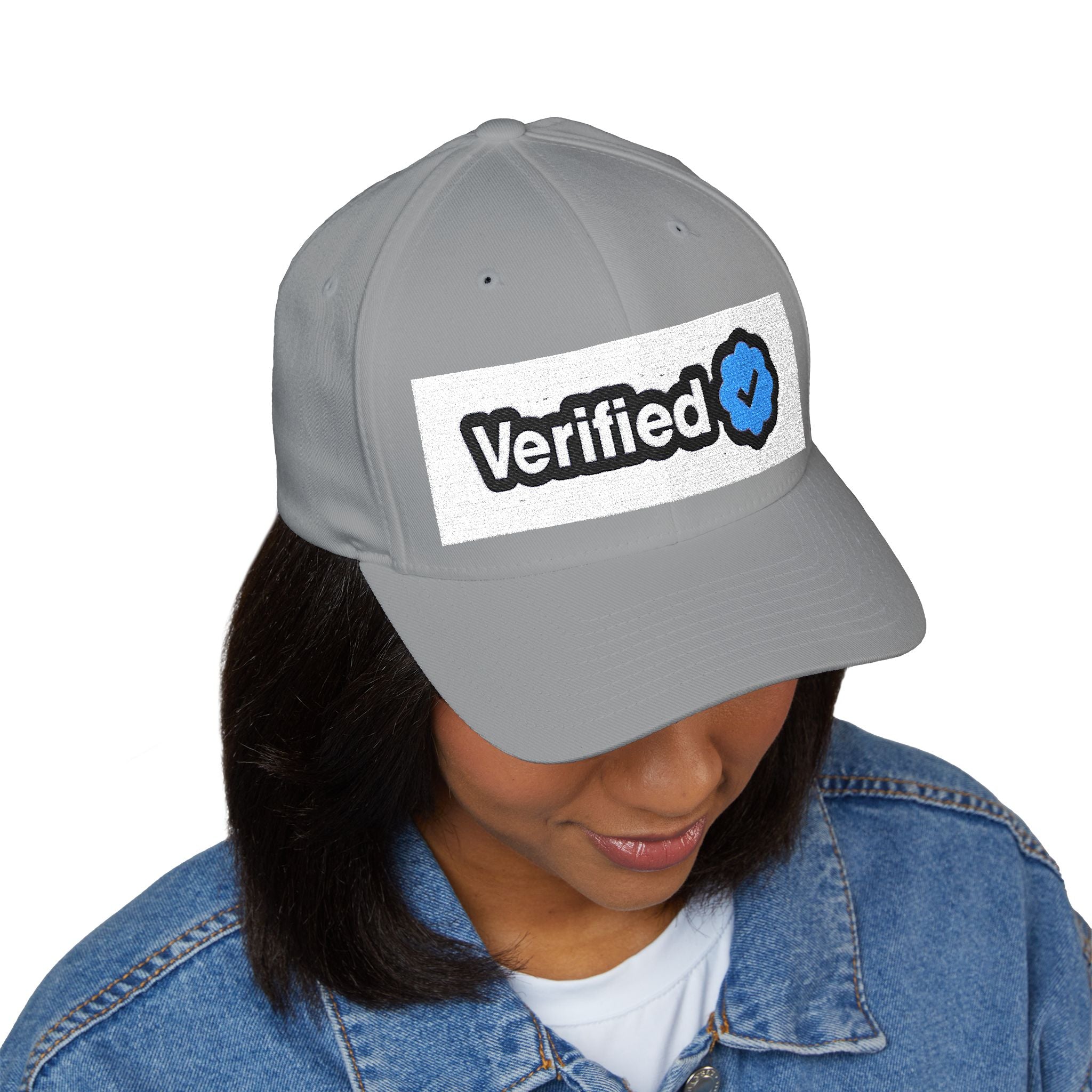 Verified Embroidered Cap - Stylish Closed-Back Hat for Casual Wear