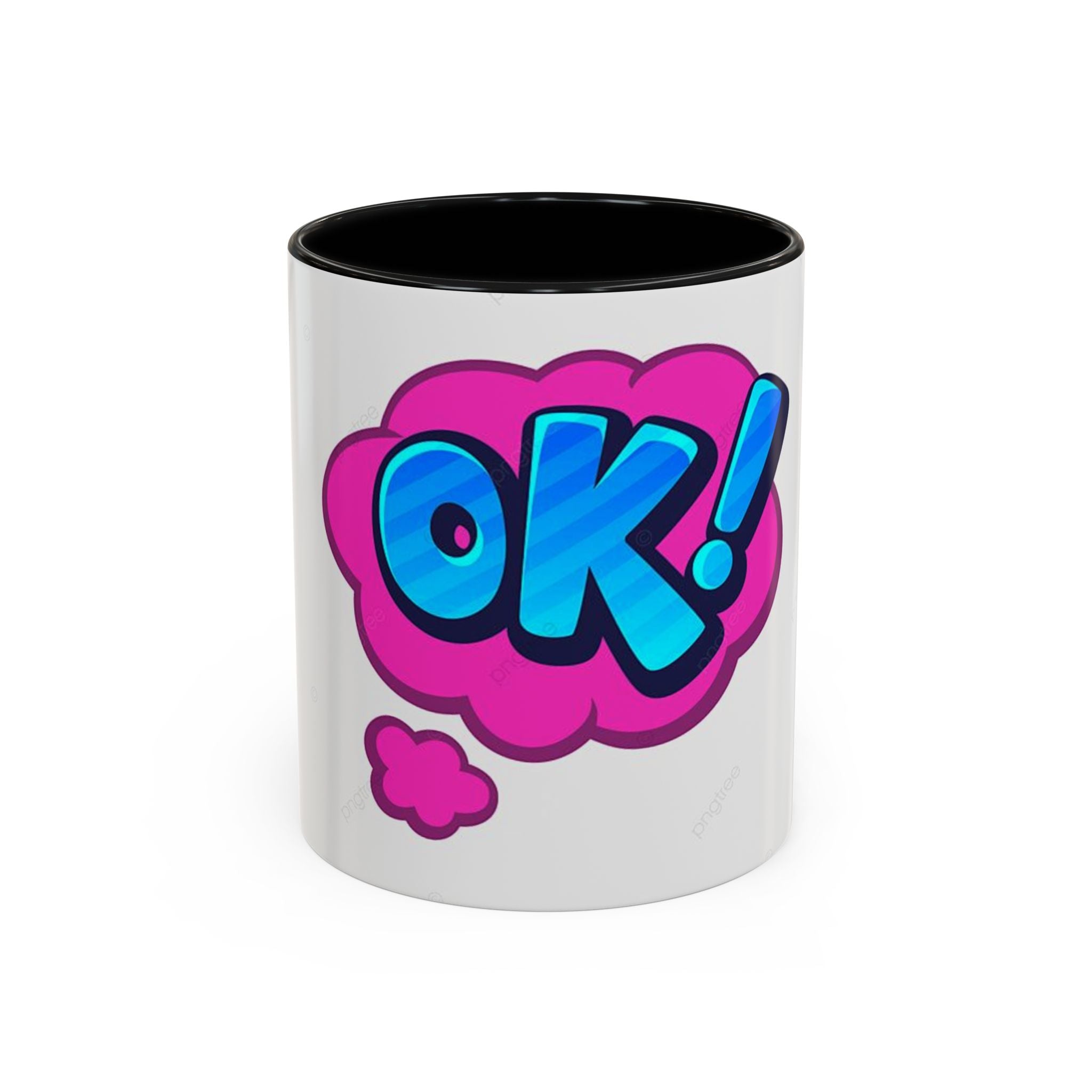 Colorful OK! Accent Coffee Mug - Fun and Inspirational Drinkware