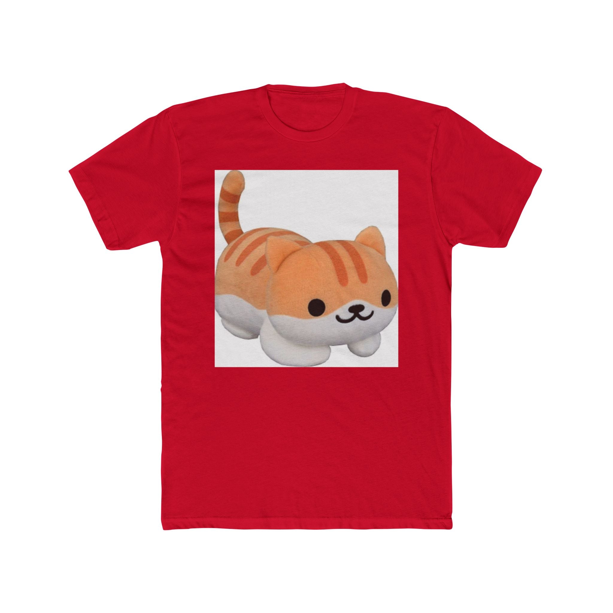 Cute Cat Plush Unisex Cotton Crew Tee