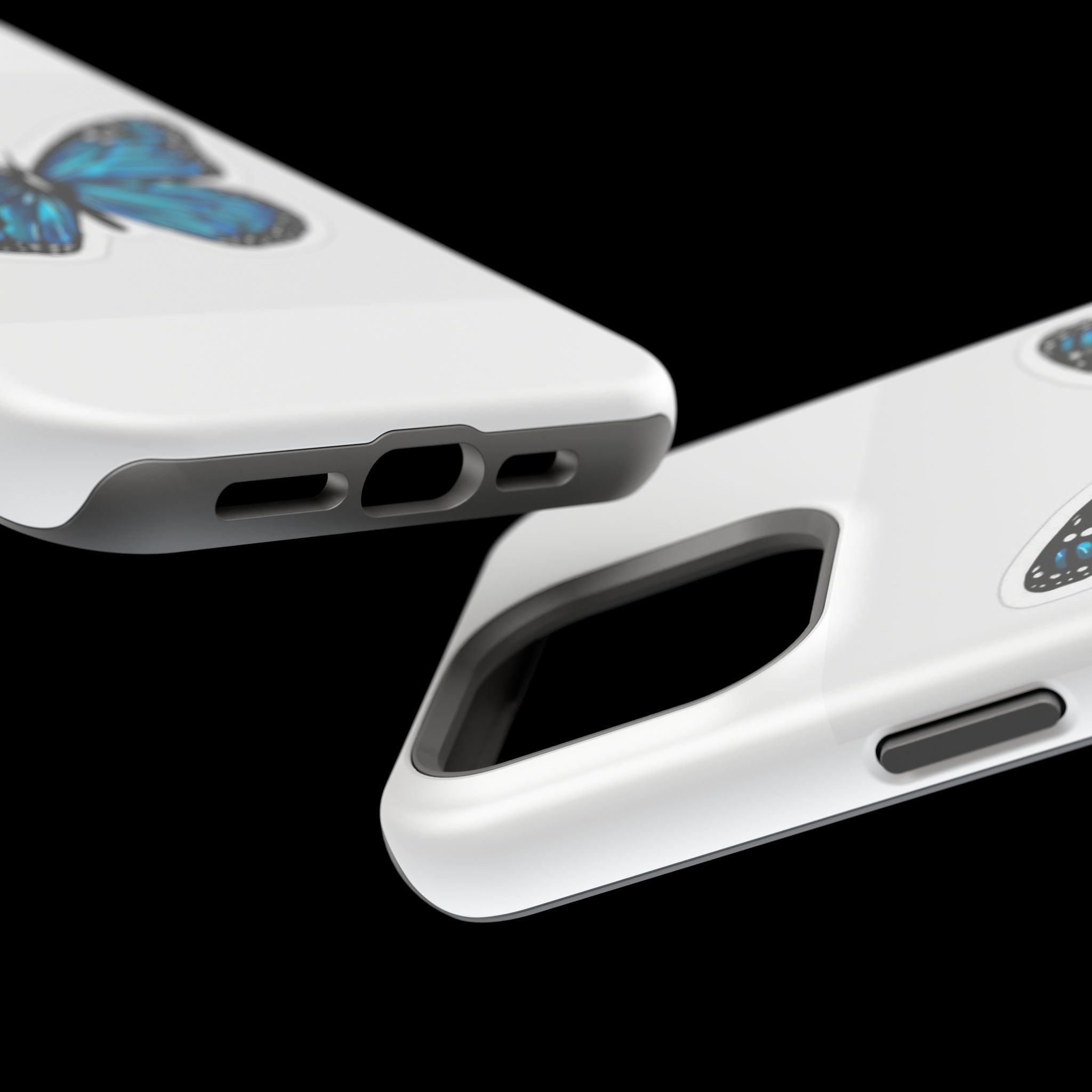 Blue Butterfly Magnetic Tough Case - Stylish Protection for Phone Lovers