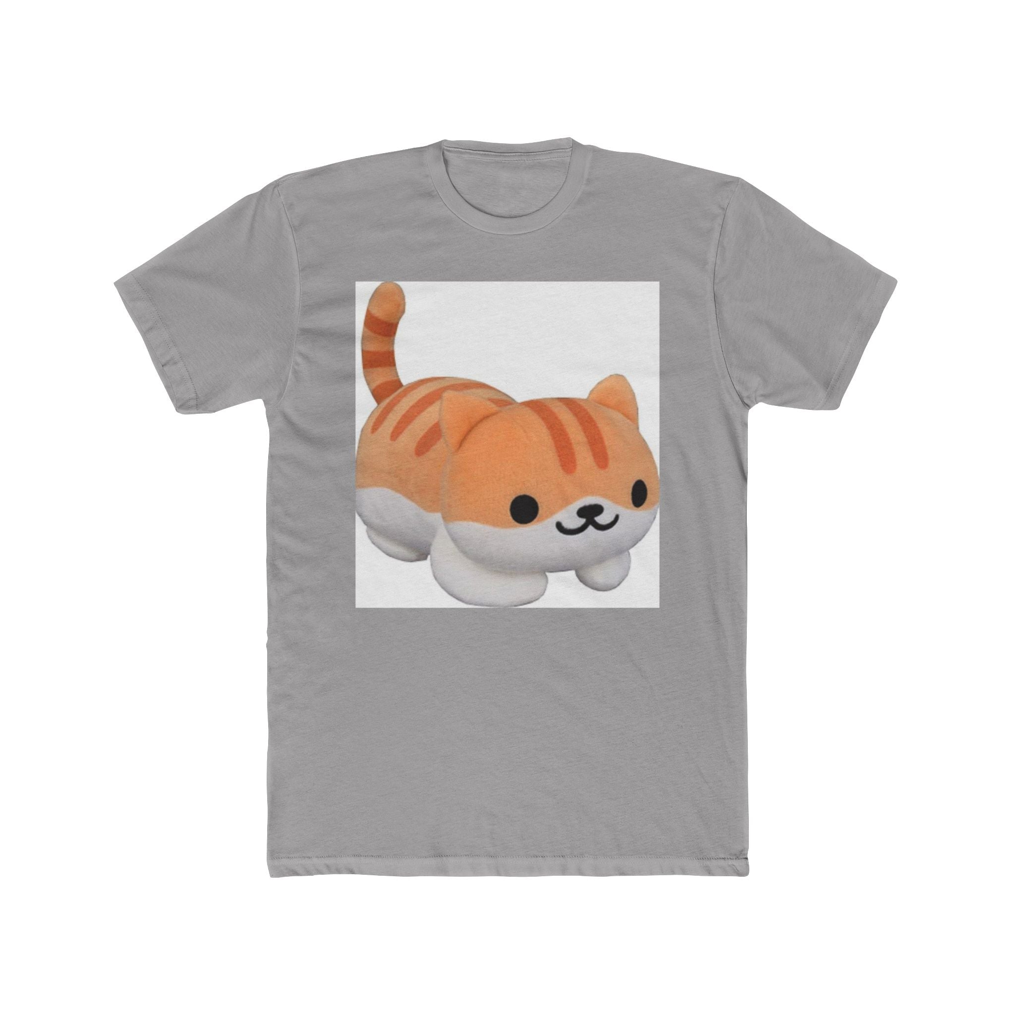 Cute Cat Plush Unisex Cotton Crew Tee