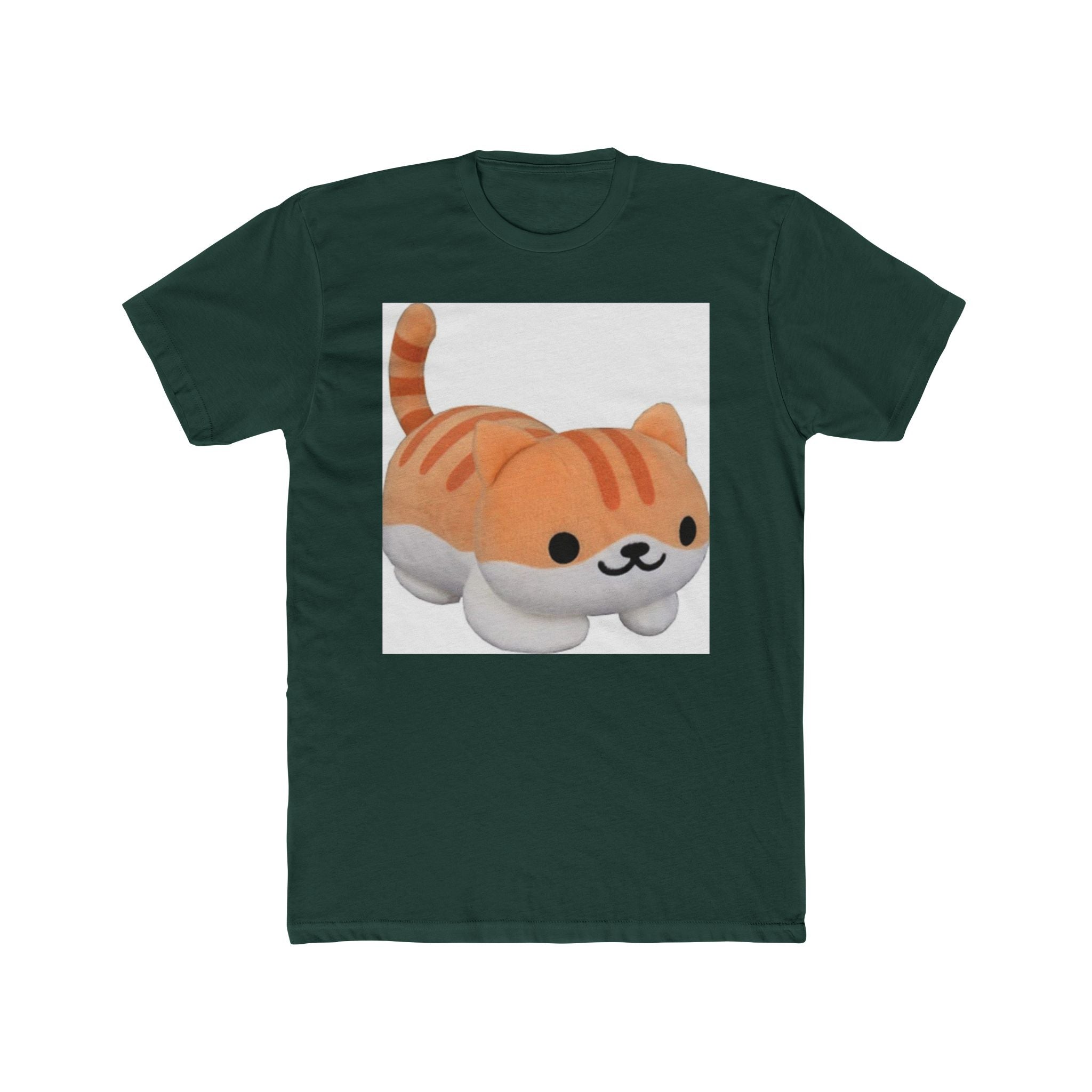 Cute Cat Plush Unisex Cotton Crew Tee