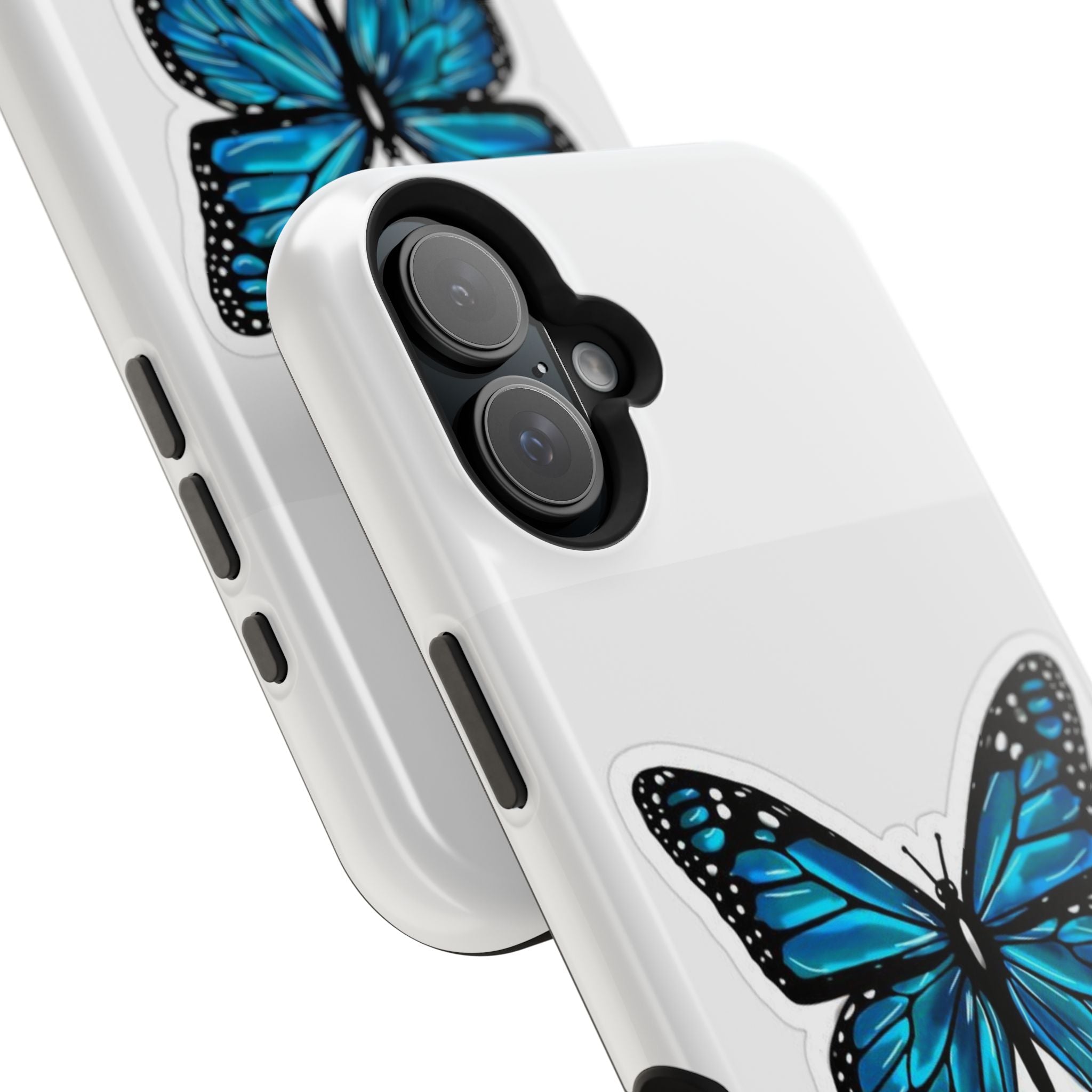 Blue Butterfly Magnetic Tough Case - Stylish Protection for Phone Lovers