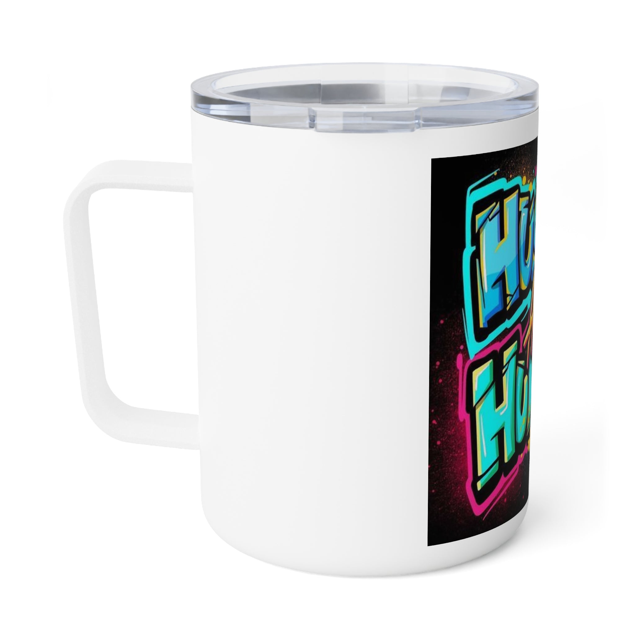 Hustle and Humble Insulated Coffee Mug - Motivational 10oz Travel Cup
