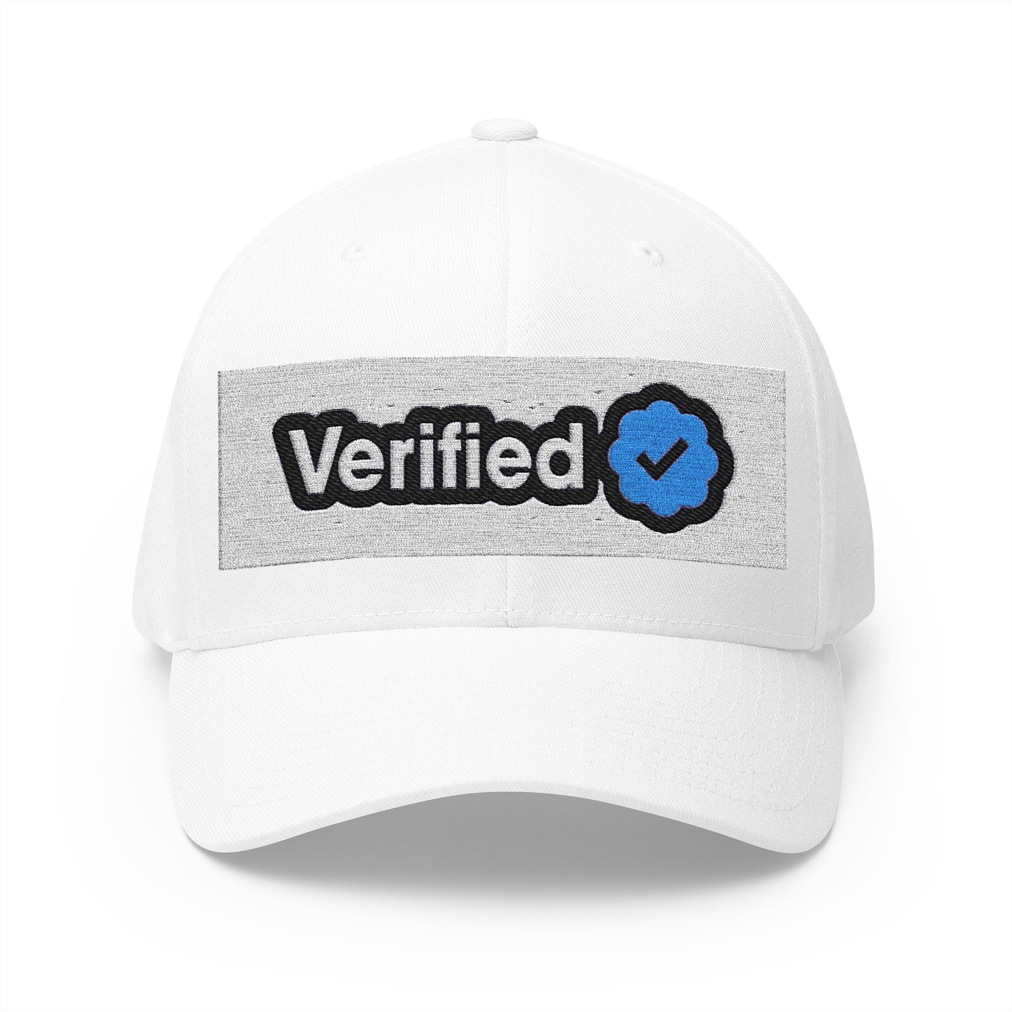 Verified Embroidered Cap - Stylish Closed-Back Hat for Casual Wear