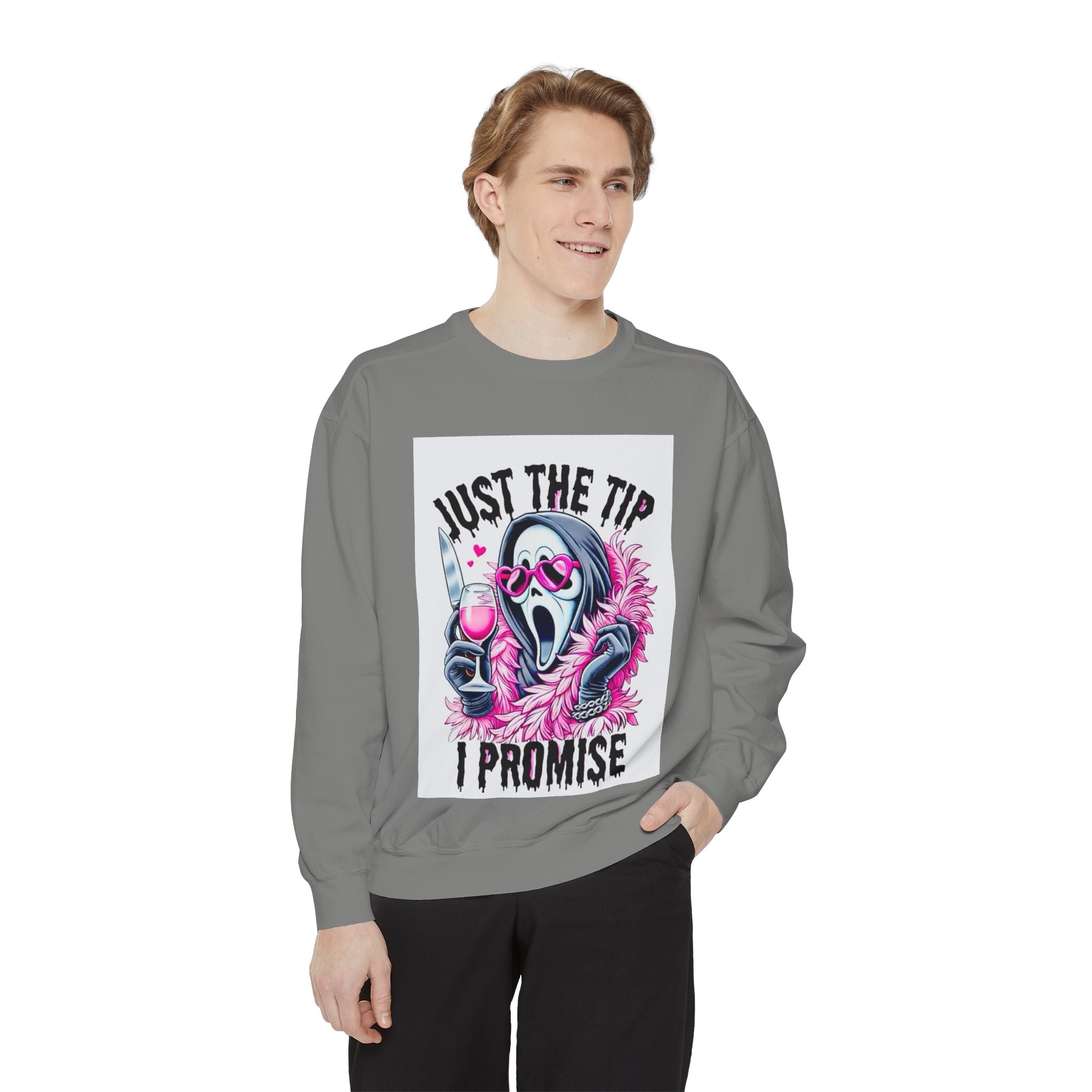 Funny Unisex Sweatshirt - "Just the Tip I Promise"